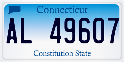 CT license plate AL49607