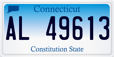 CT license plate AL49613