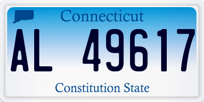 CT license plate AL49617