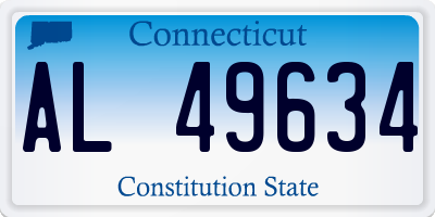 CT license plate AL49634