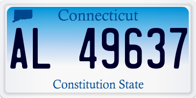 CT license plate AL49637