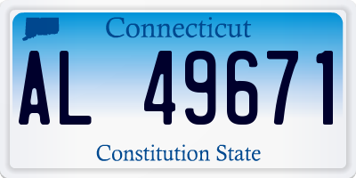 CT license plate AL49671
