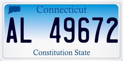 CT license plate AL49672