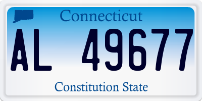 CT license plate AL49677
