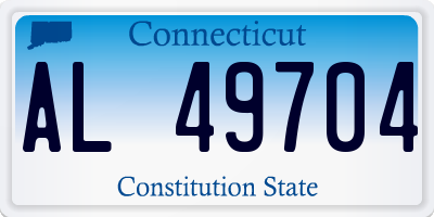 CT license plate AL49704