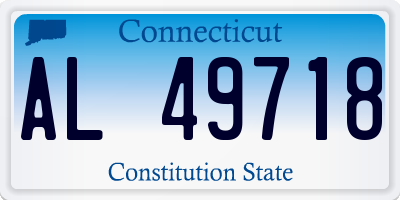 CT license plate AL49718