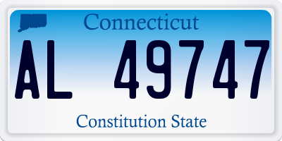 CT license plate AL49747