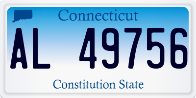 CT license plate AL49756