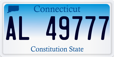 CT license plate AL49777