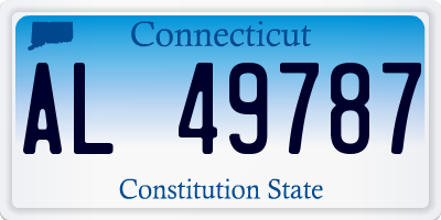 CT license plate AL49787