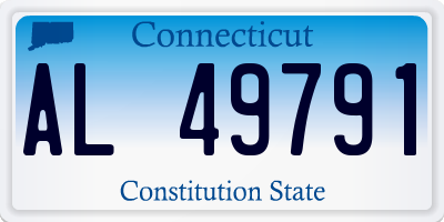CT license plate AL49791