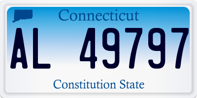 CT license plate AL49797