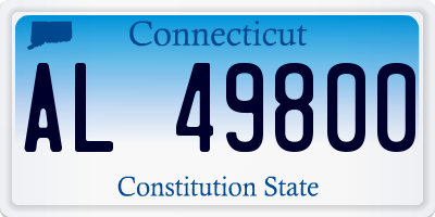 CT license plate AL49800