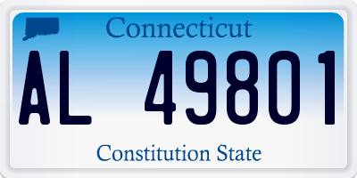 CT license plate AL49801