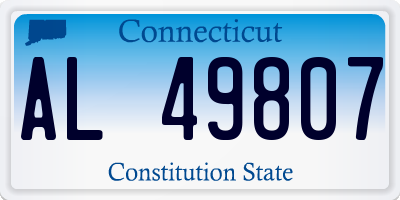 CT license plate AL49807