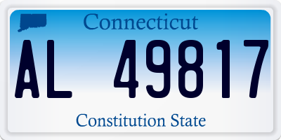 CT license plate AL49817