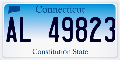 CT license plate AL49823