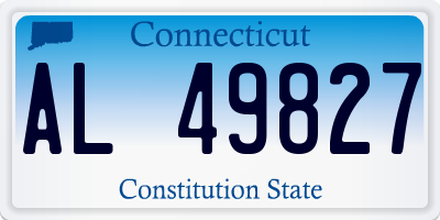 CT license plate AL49827