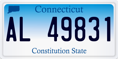 CT license plate AL49831