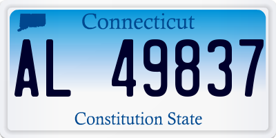 CT license plate AL49837