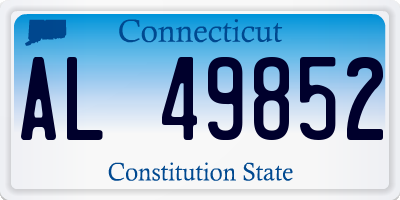 CT license plate AL49852