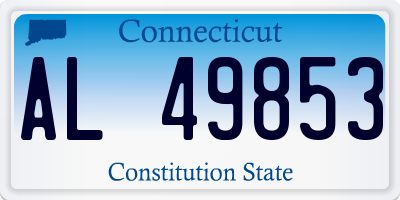 CT license plate AL49853