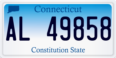 CT license plate AL49858