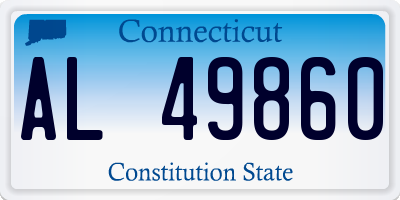 CT license plate AL49860
