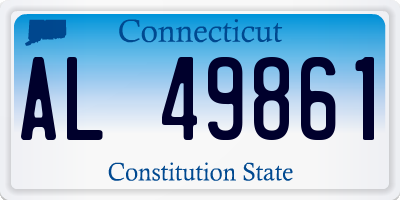 CT license plate AL49861