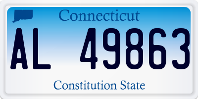 CT license plate AL49863