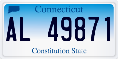 CT license plate AL49871