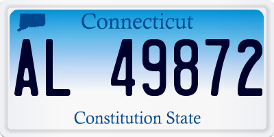 CT license plate AL49872
