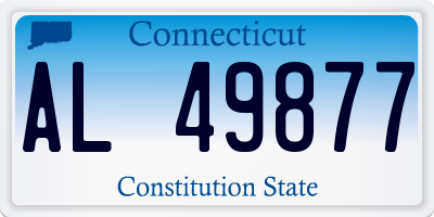 CT license plate AL49877
