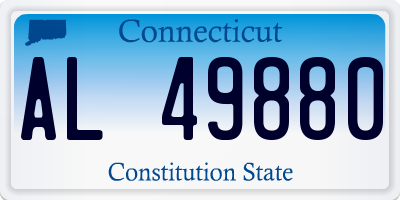 CT license plate AL49880