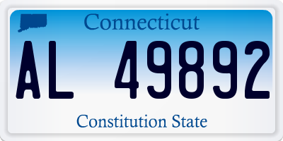 CT license plate AL49892