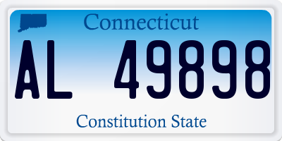CT license plate AL49898
