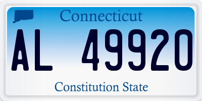 CT license plate AL49920