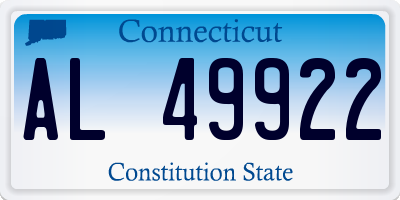 CT license plate AL49922