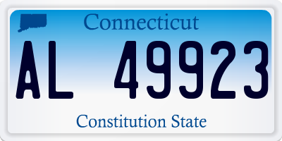 CT license plate AL49923