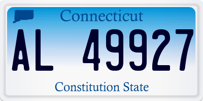 CT license plate AL49927