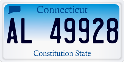 CT license plate AL49928