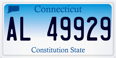 CT license plate AL49929