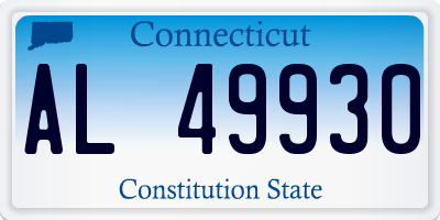 CT license plate AL49930