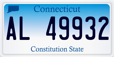 CT license plate AL49932