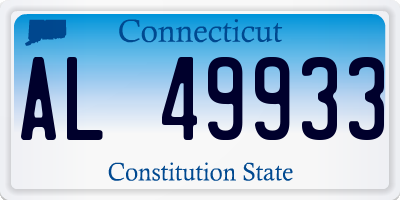 CT license plate AL49933