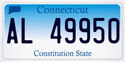 CT license plate AL49950