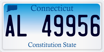CT license plate AL49956