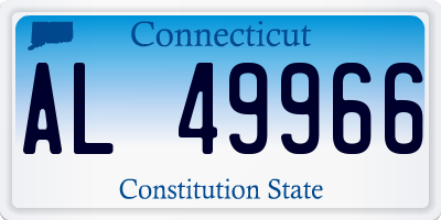 CT license plate AL49966