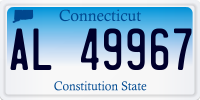 CT license plate AL49967