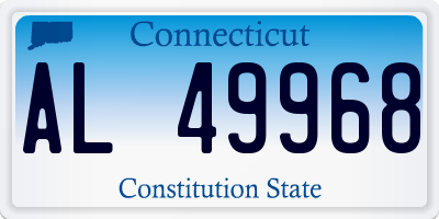 CT license plate AL49968